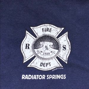 Disney radiator springs fire department t shirt